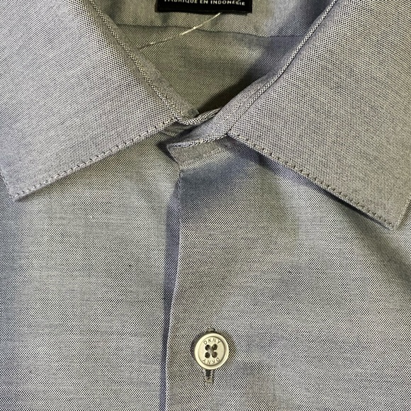 DKNY Mens Light Grey Cotton Lightweight Casual Office Party Slim Fit Shirt-XL - Picture 3 of 14